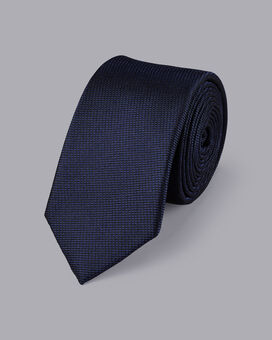 Stain Resistant Slim Silk Tie - French Blue