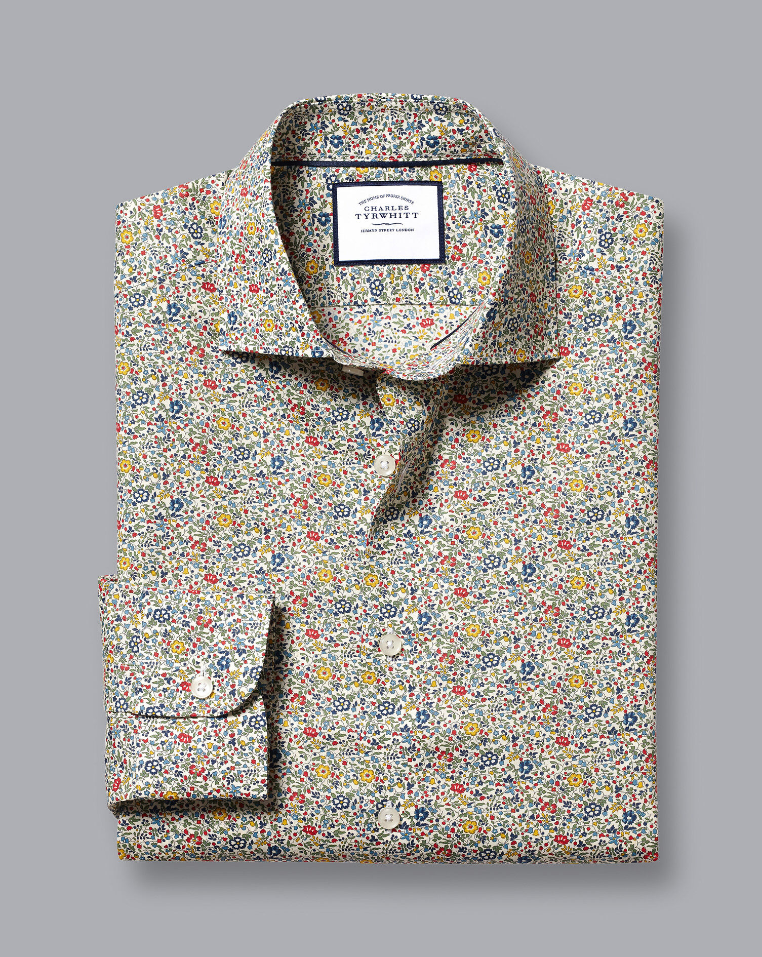 Charles Tyrwhitt Charles Tyrwhitt Mens Shirt Long Sleeve S Multi 100% Cotton 