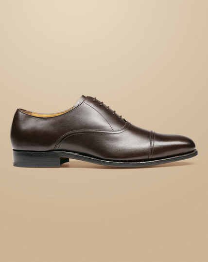 Oxford-Schuhe aus Leder - Dunkles Schokoladenbraun