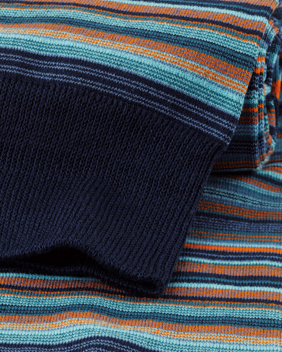 Stripe Socks - Aqua Green & Orange