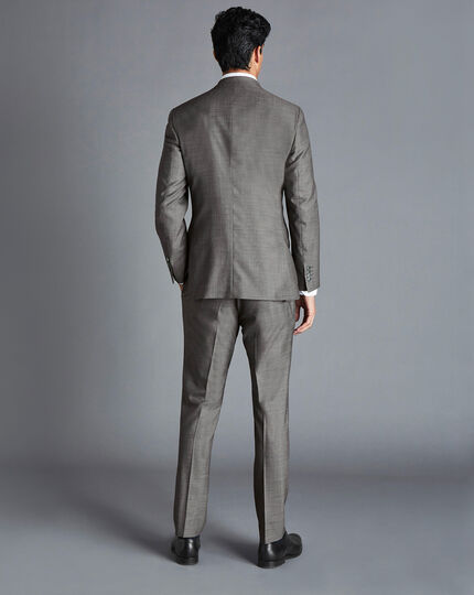 Sharkskin Suit Jacket - Light Grey