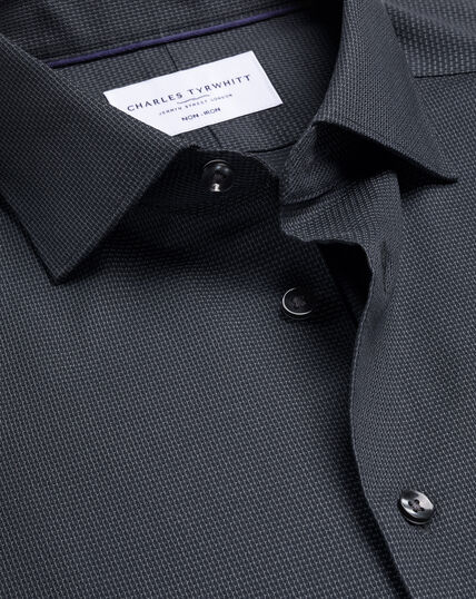 blue dress for baby girl Men's Black Silk Shirt main image 0