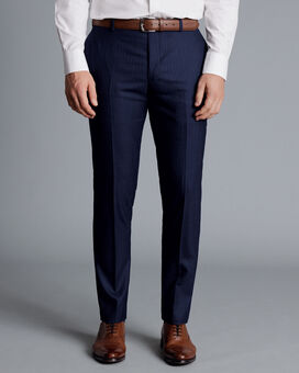 Ultimate Performance Stripe Suit Trousers - French Blue