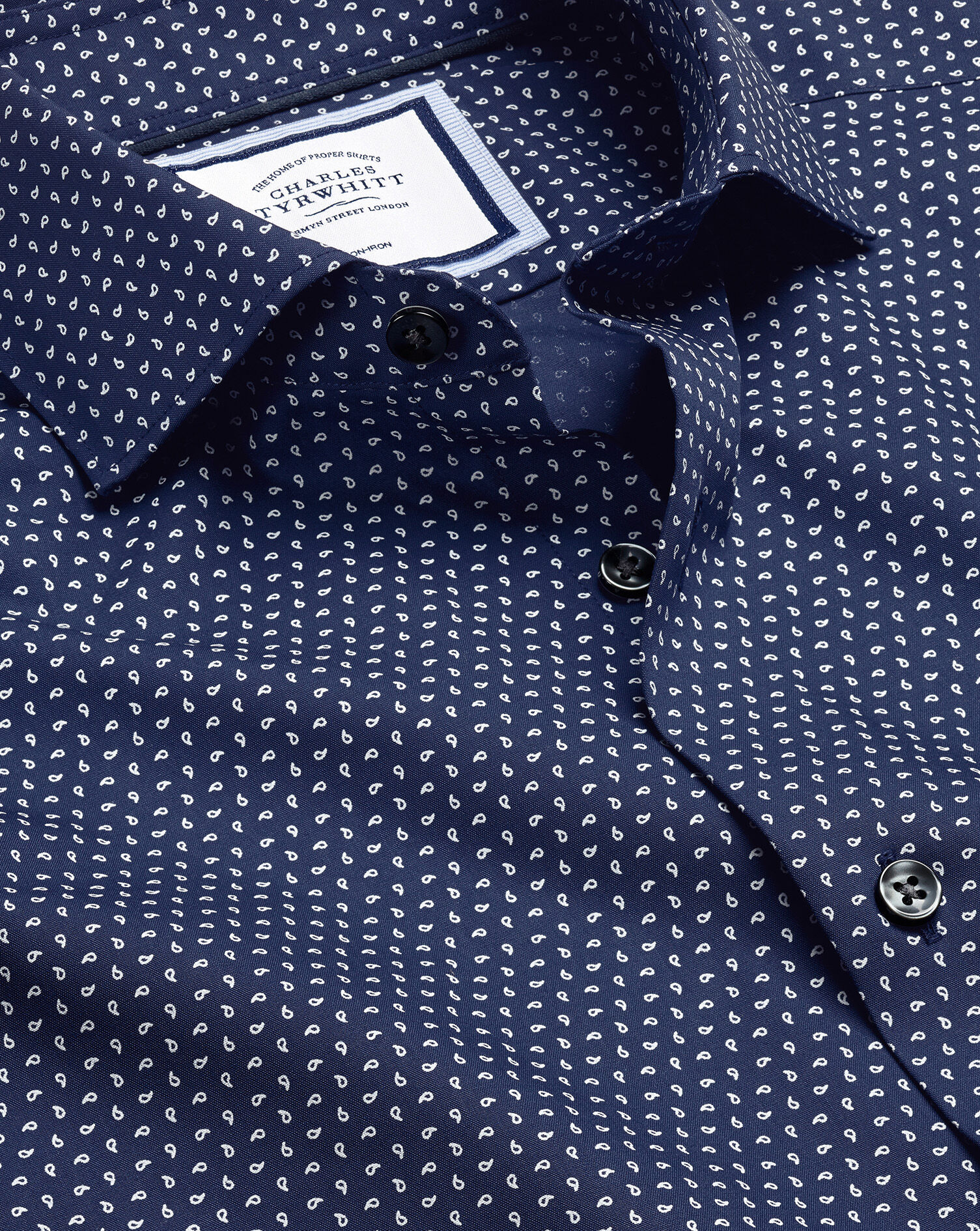 Semi-Spread Collar Non-Iron Tear Drop 