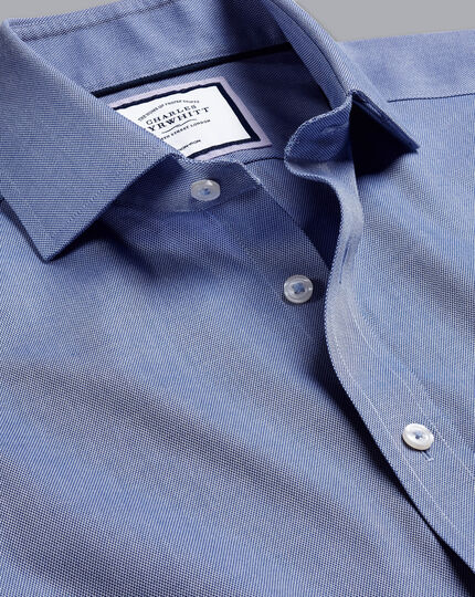 Spread Collar Non-Iron Regent Weave Shirt - Royal Blue