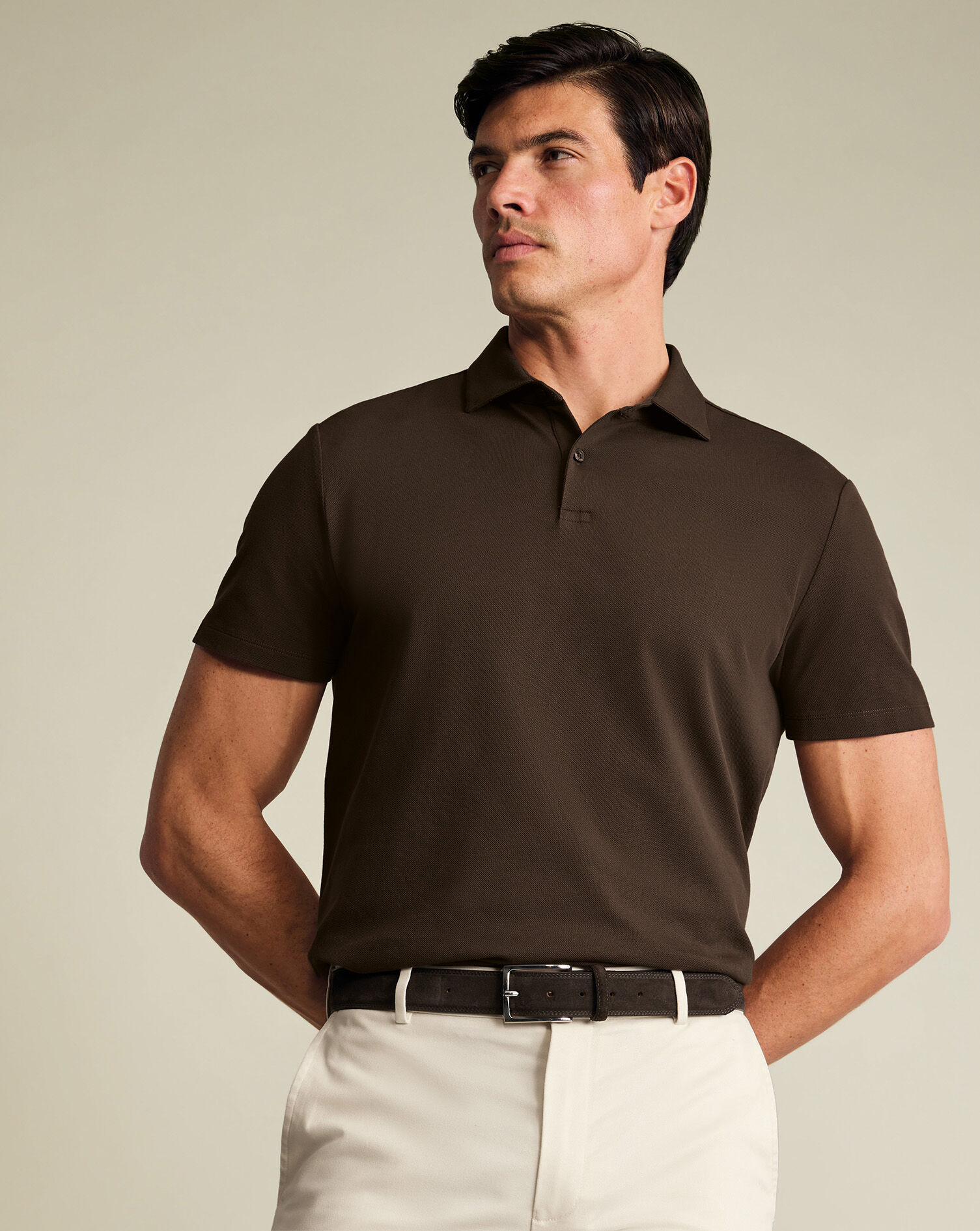 Smart Pique Polo – Brown