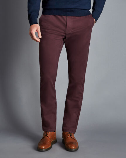 Ultimate Non-Iron Chinos - Burgundy Red