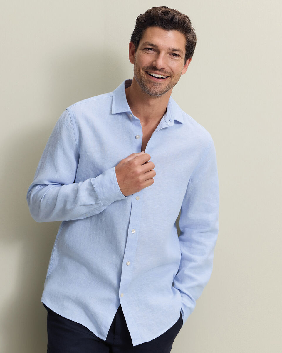 Chemise en pur lin &ndash; Bleu ciel
