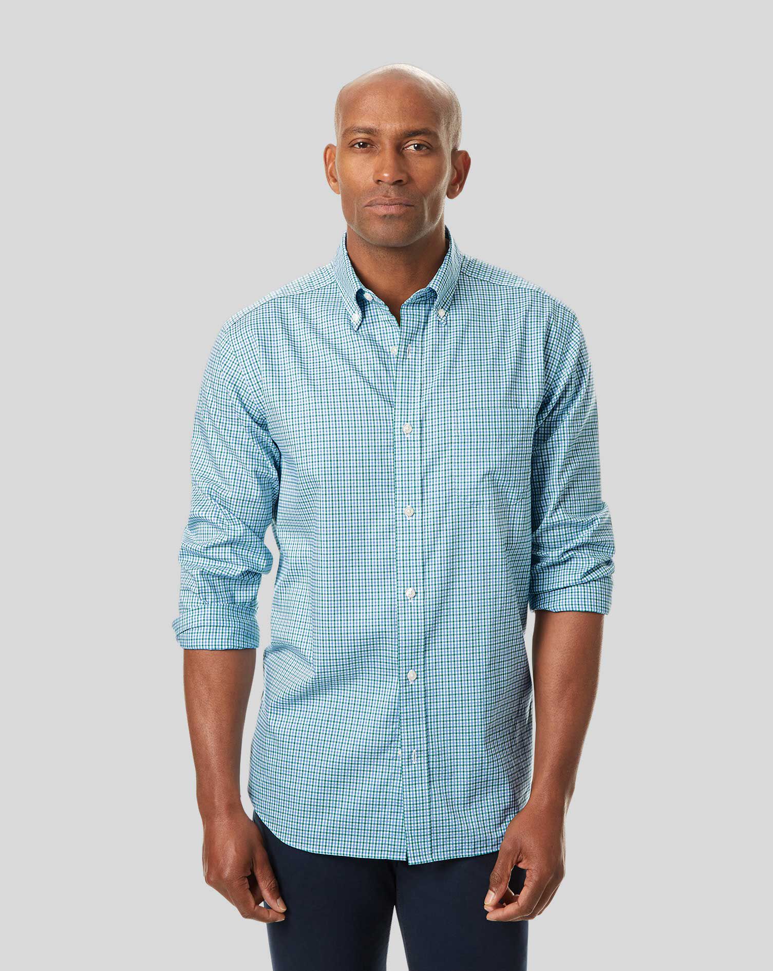 Button-Down Collar Non-Iron Stretch 