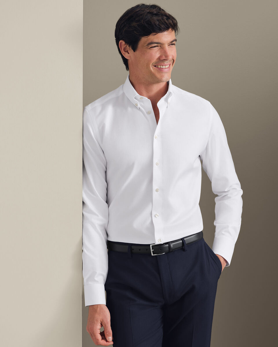 Non-Iron Twill Shirt - White