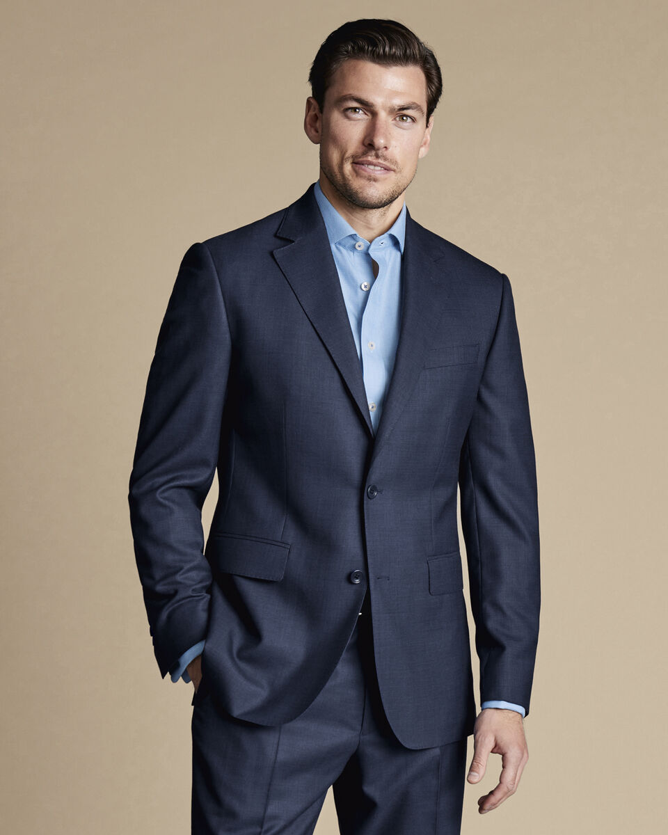 Ultimate Performance Suit End On End Jacket - Ink Blue | Charles Tyrwhitt