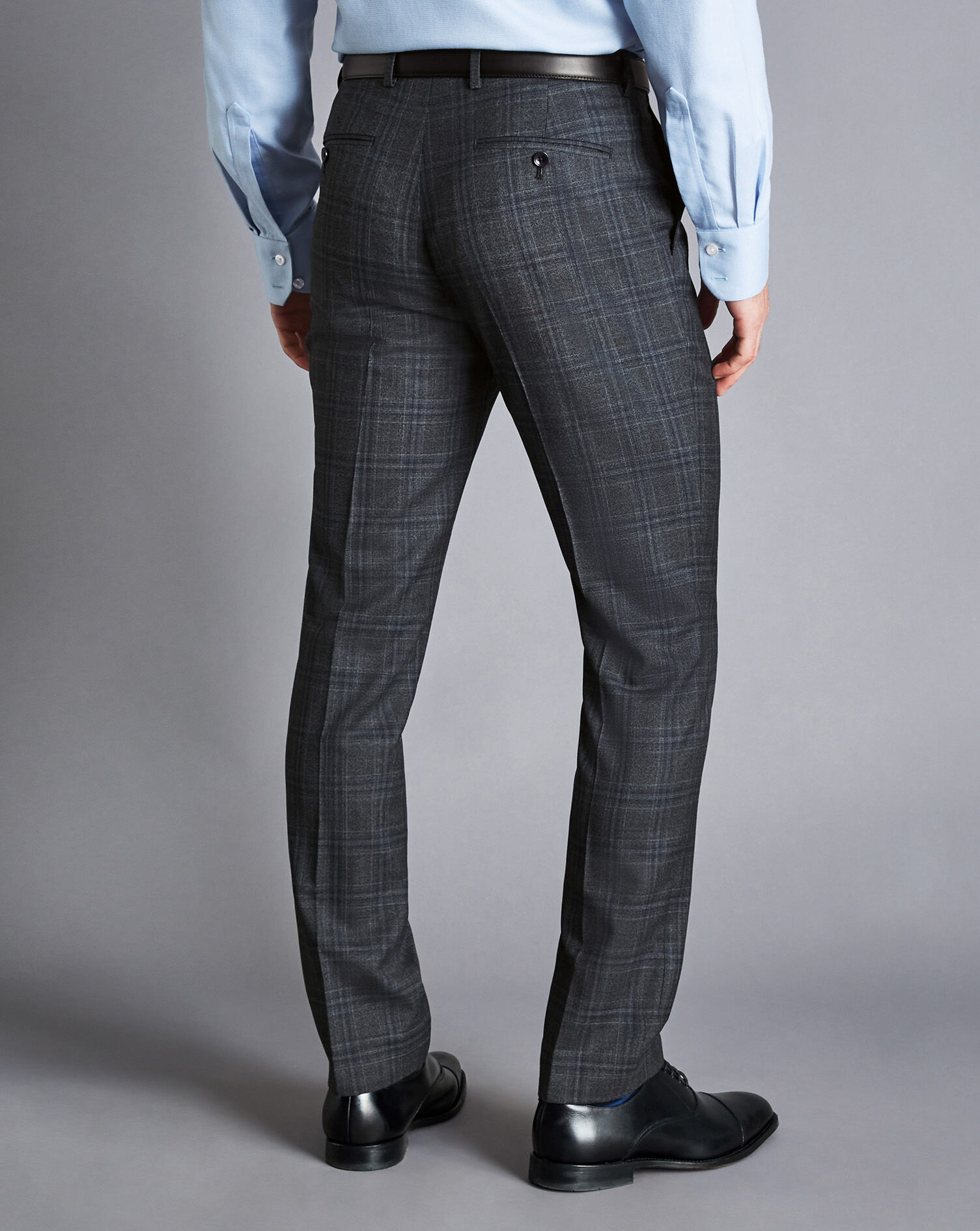 TOM FORD  Grey SlimFit Prince of Wales Checked StretchWool Suit Trousers   Men  Gray TOM FORD