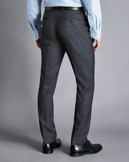 SF Steel Blue Prince of Wales Check Ultimate Performance Suit Trousers
