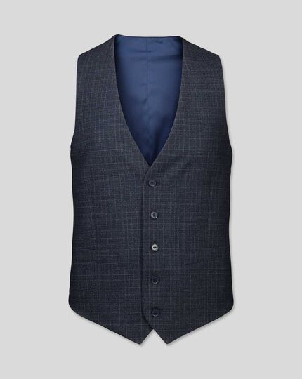 Grid Check Suit - Blue