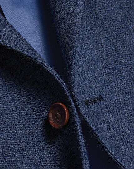 Textured Wool Jacket - Denim Blue