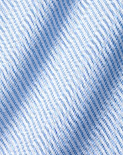 Cutaway Collar Non-Iron Bengal Stripe Shirt - Cornflower Blue