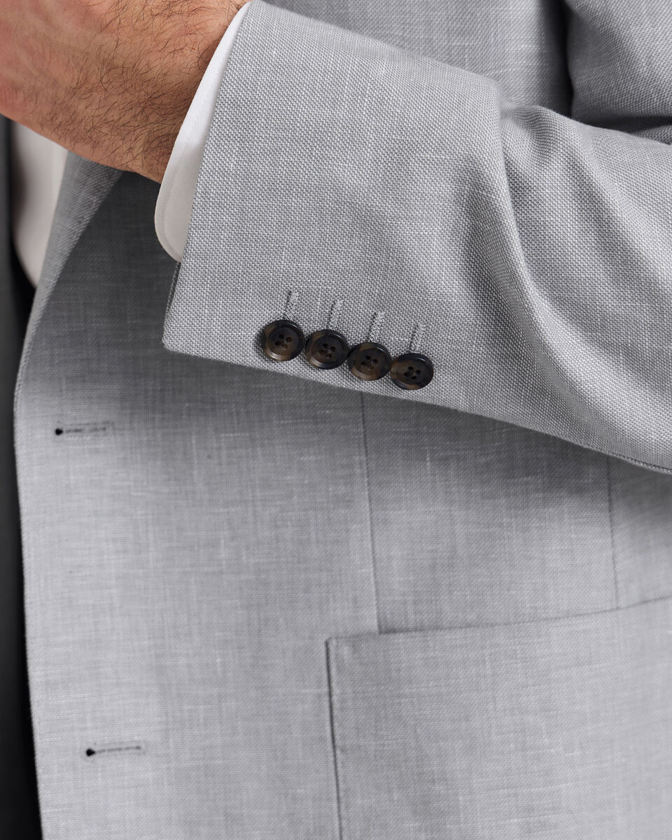 Veste en lin et coton - Gris argent