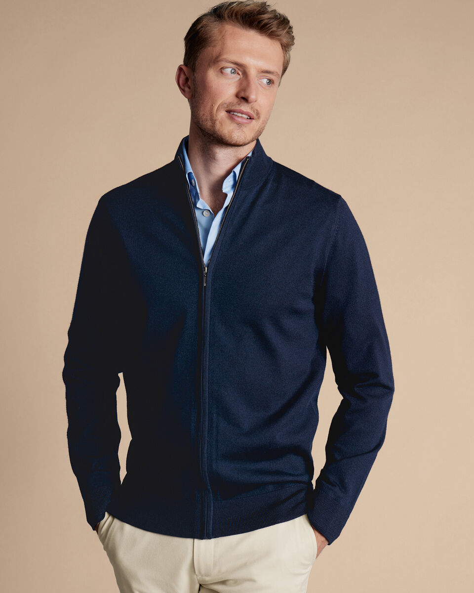 Charles Men Merino Wool Cardigan With Premium Lightweight Warmth And Classic Button Through Design main image 1