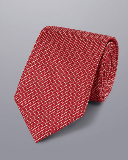 Stain Resistant Silk Tie - Red
