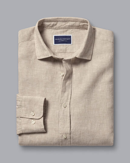 Pure Linen Shirt - Oatmeal