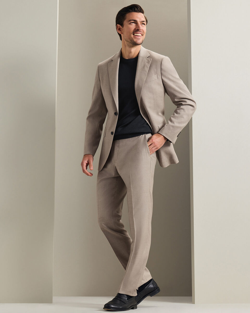 Italienischer Luxus-Flanellanzug - Taupe