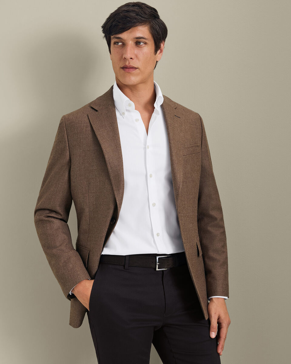 Veste en laine textur&eacute;e - Caramel