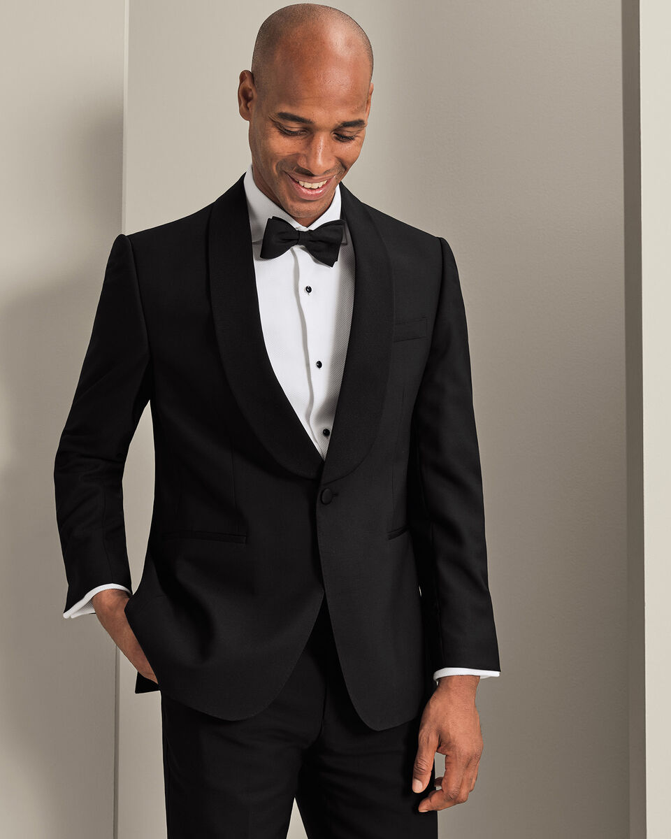 Shawl Lapel Dinner Suit Jacket - Black