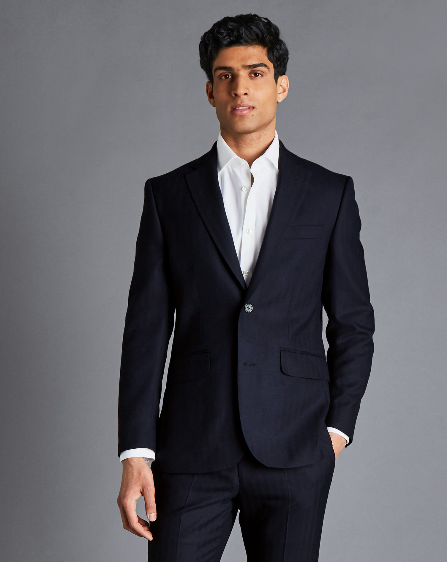 dark navy suit jacket