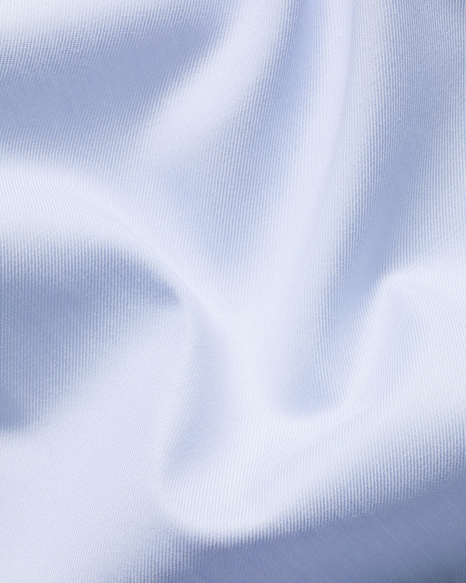 Non-Iron Stretch Printed Trim Shirt - Sky Blue