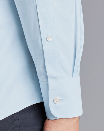 Button-Down Collar Non-Iron Stretch Oxford Shirt - Sky Blue