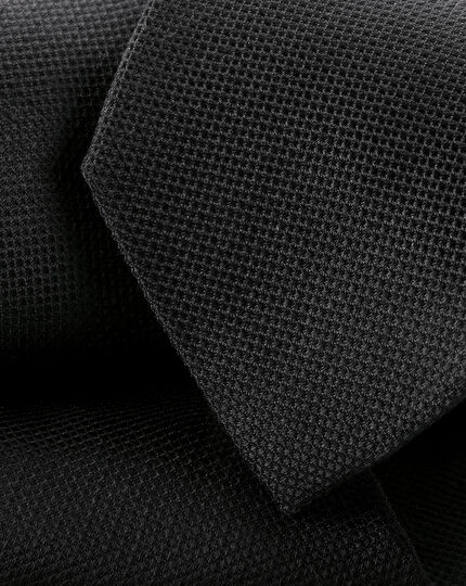 Stain Resistant Silk Tie - Black
