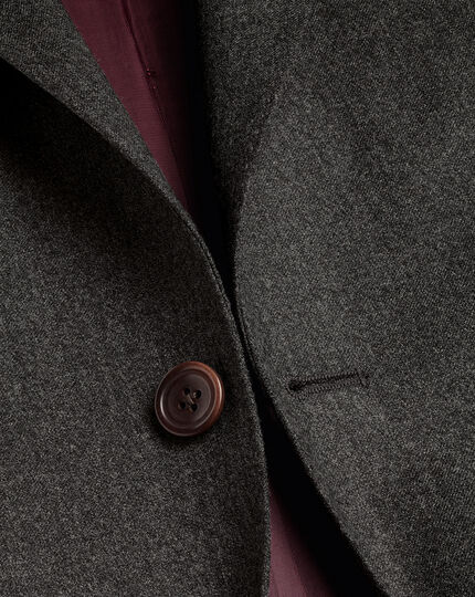 Italian Stretch Flannel Suit - Grey
