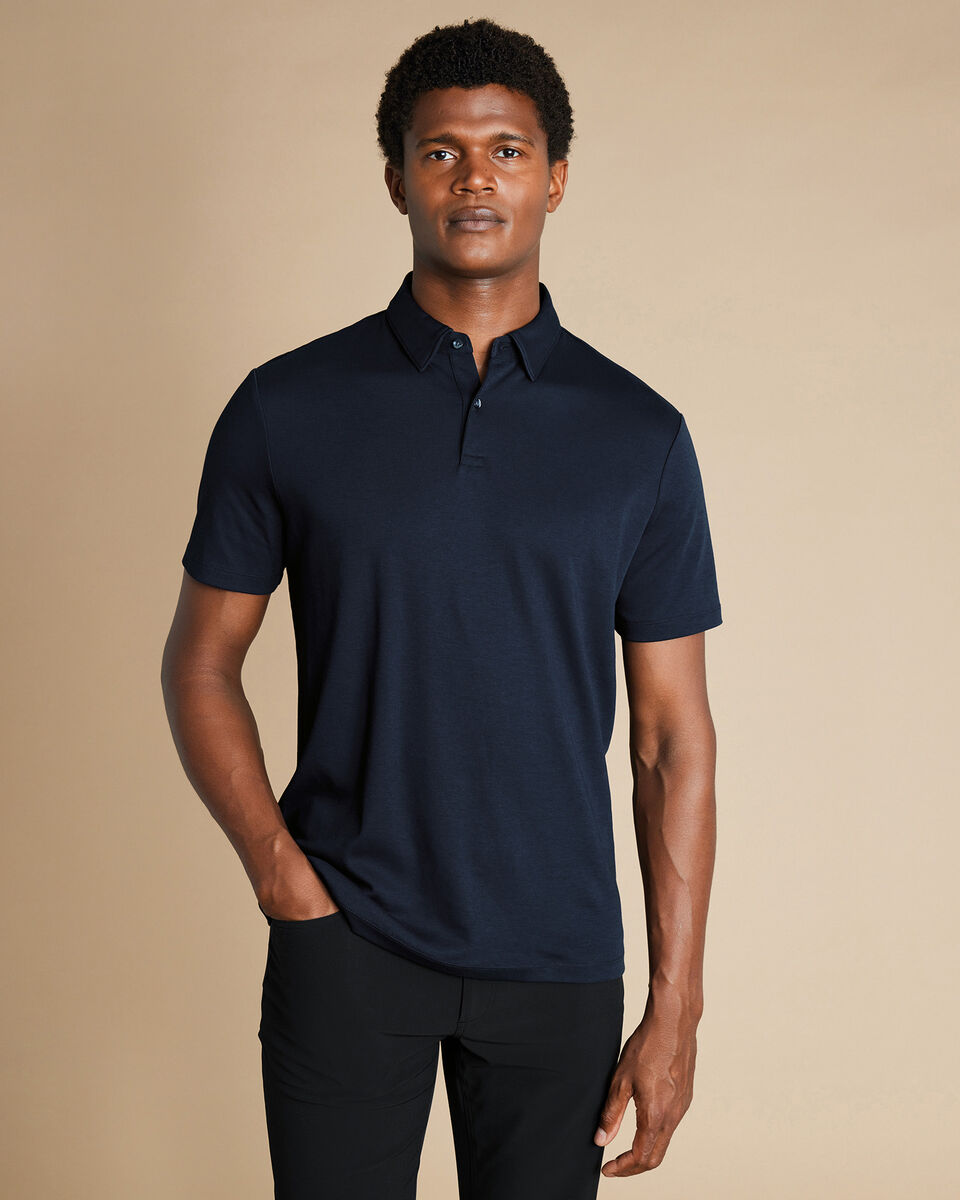 Performance Smart Jersey Polo - Navy