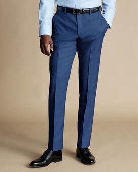 Ultimate Performance Sharkskin Suit Pants - Indigo Blue