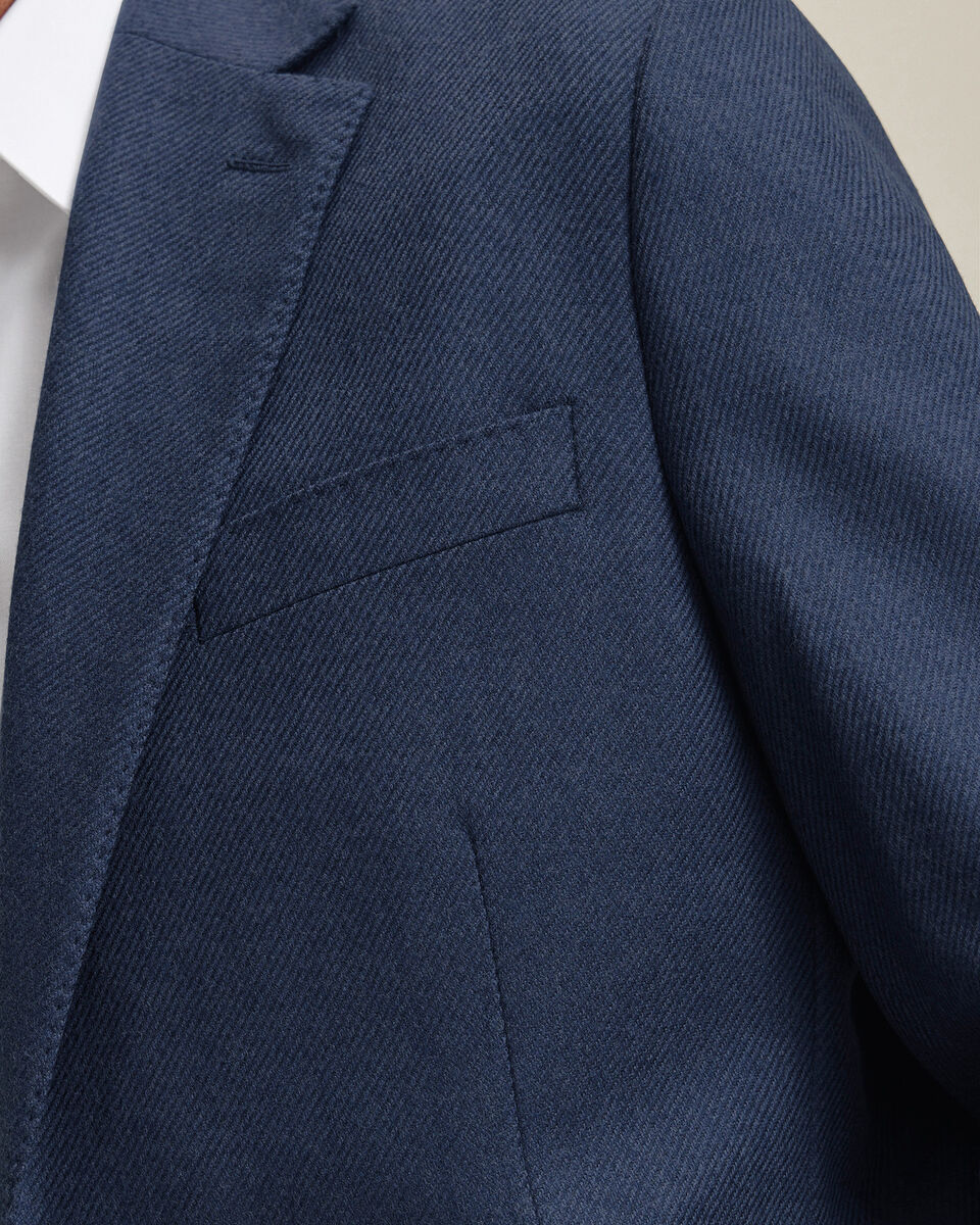 Veste en laine et soie - Bleu indigo