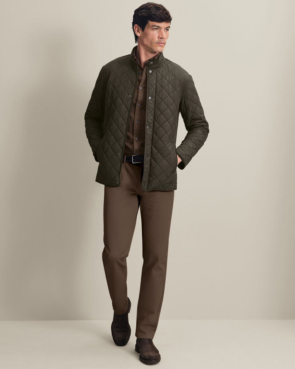 Diamond Quilted Jacket - Olive