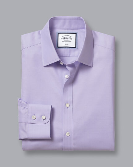 Non-Iron Twill Shirt - Lilac Purple