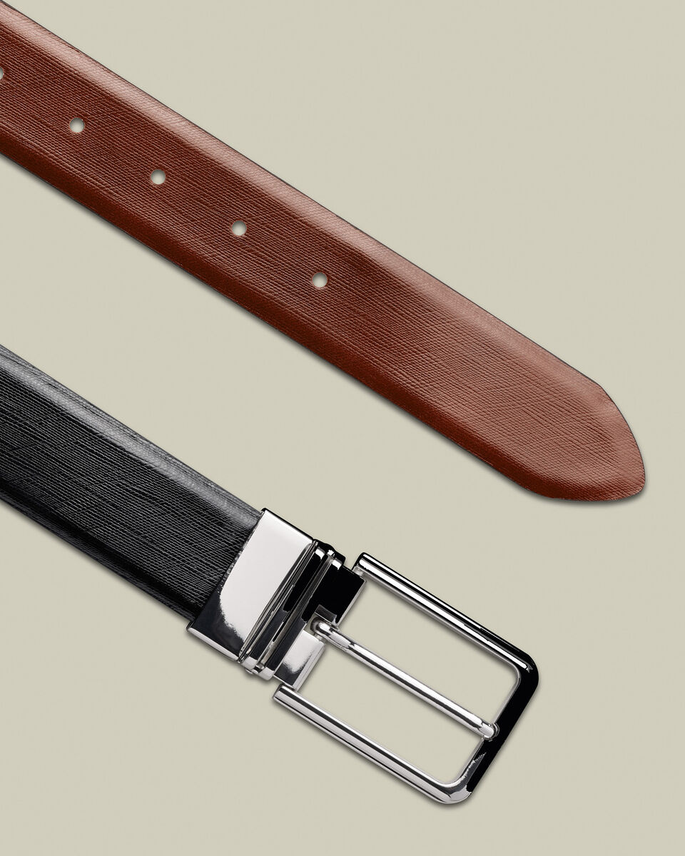 Ceinture r&eacute;versible de c&eacute;r&eacute;monie - Noir et marron