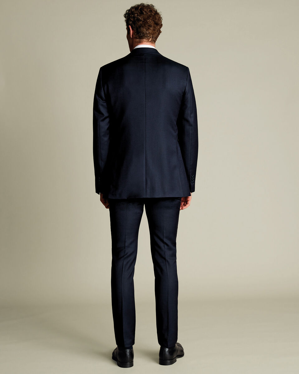Italian Luxury Suit with Side-Adjuster Trouser - Dark Navy
