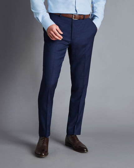 Birdseye Ultimate Travel Suit Trousers - Indigo Blue