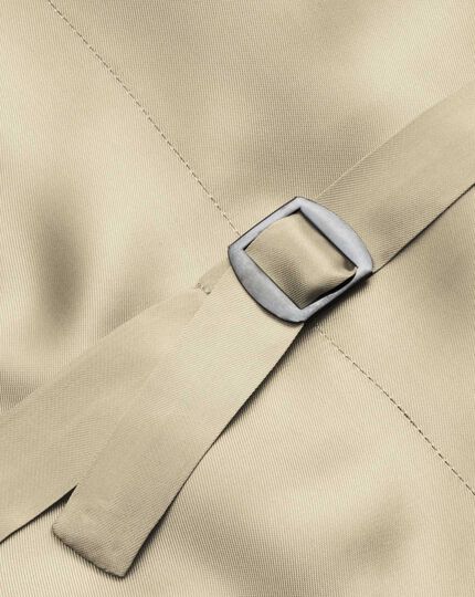 Linen Morning Suit Vest - Buff