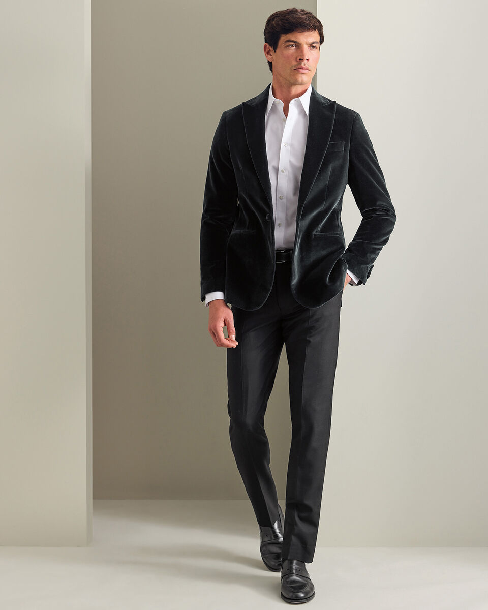 Italian Velvet Jacket - Black
