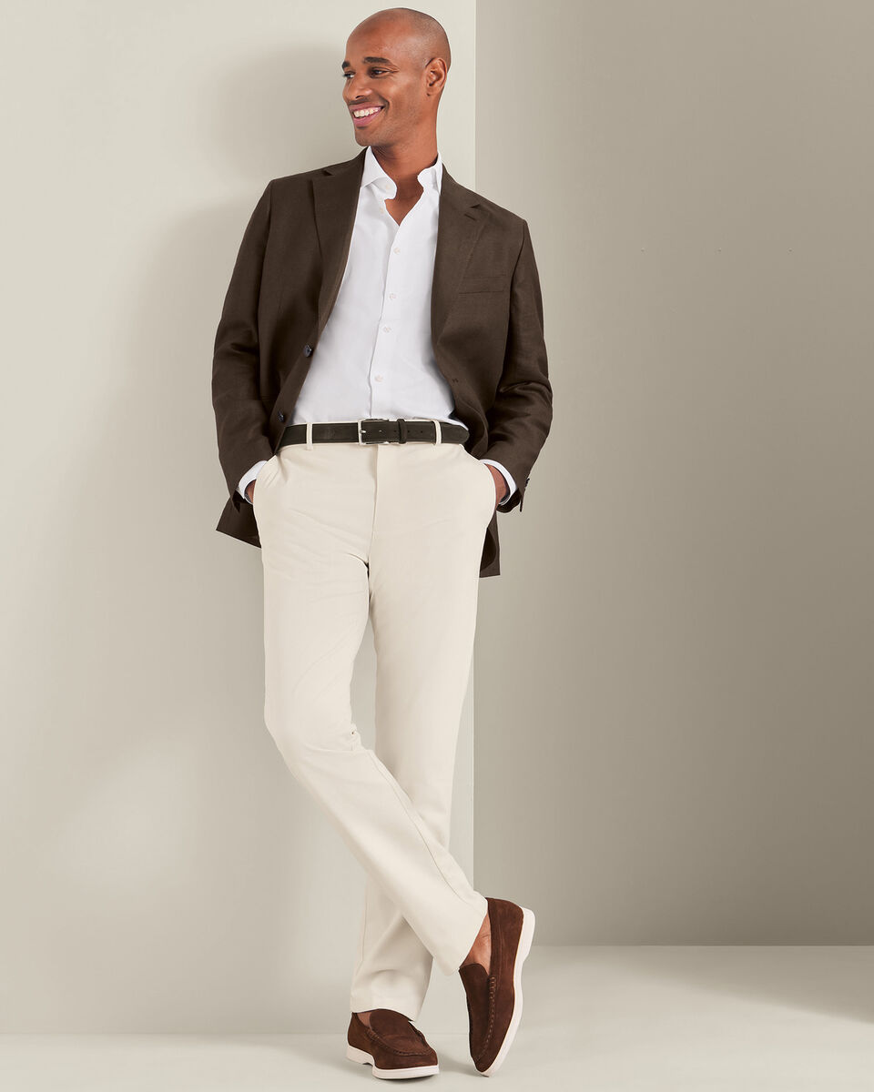 Linen Jacket - Chocolate Brown
