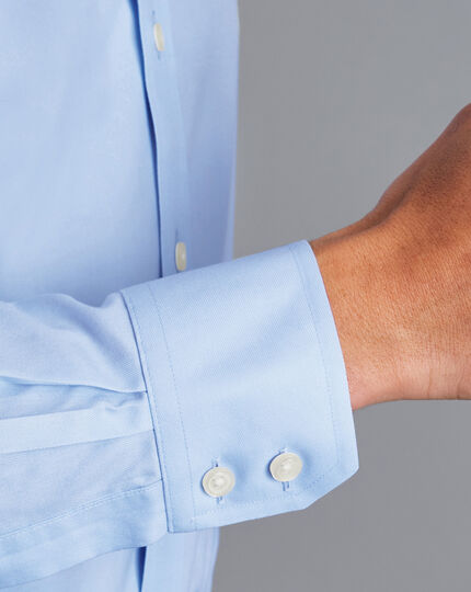 Cutaway Collar Non-Iron Twill Shirt - Sky Blue