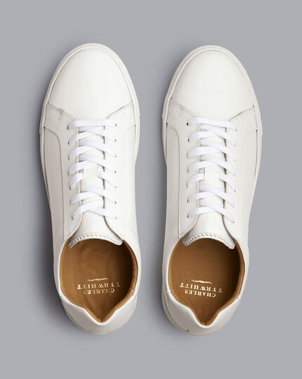 Leather Trainers - White