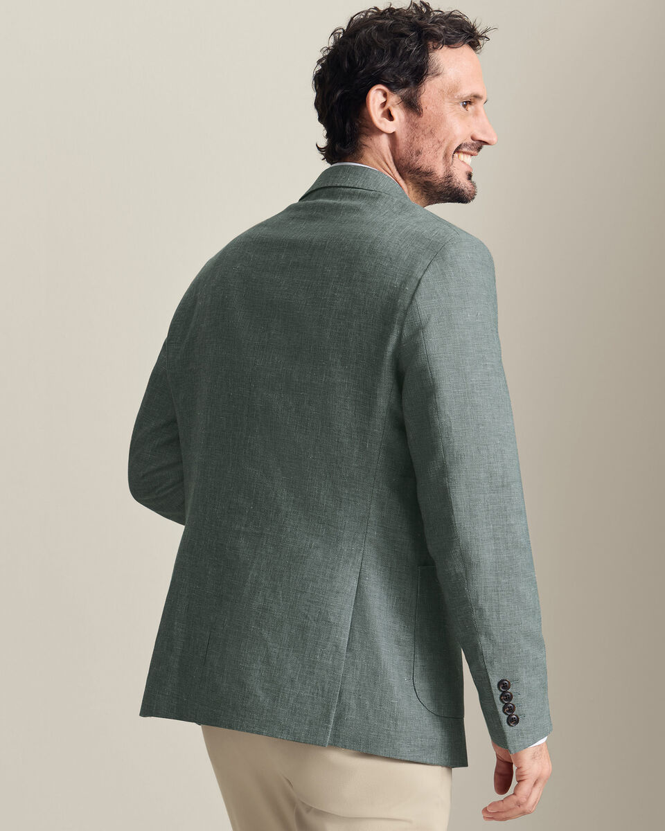Veste en lin et coton - Vert