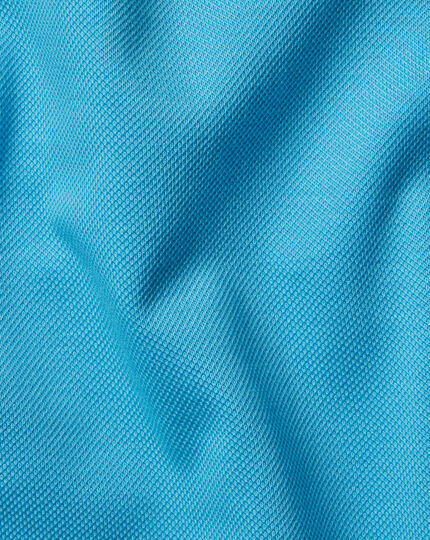 Tyrwhitt Pique Polo  - Turquoise Blue