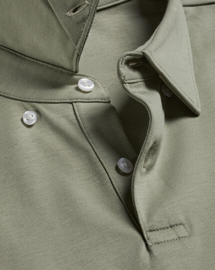 Smartes Jersey-Polo - Salbeigrün