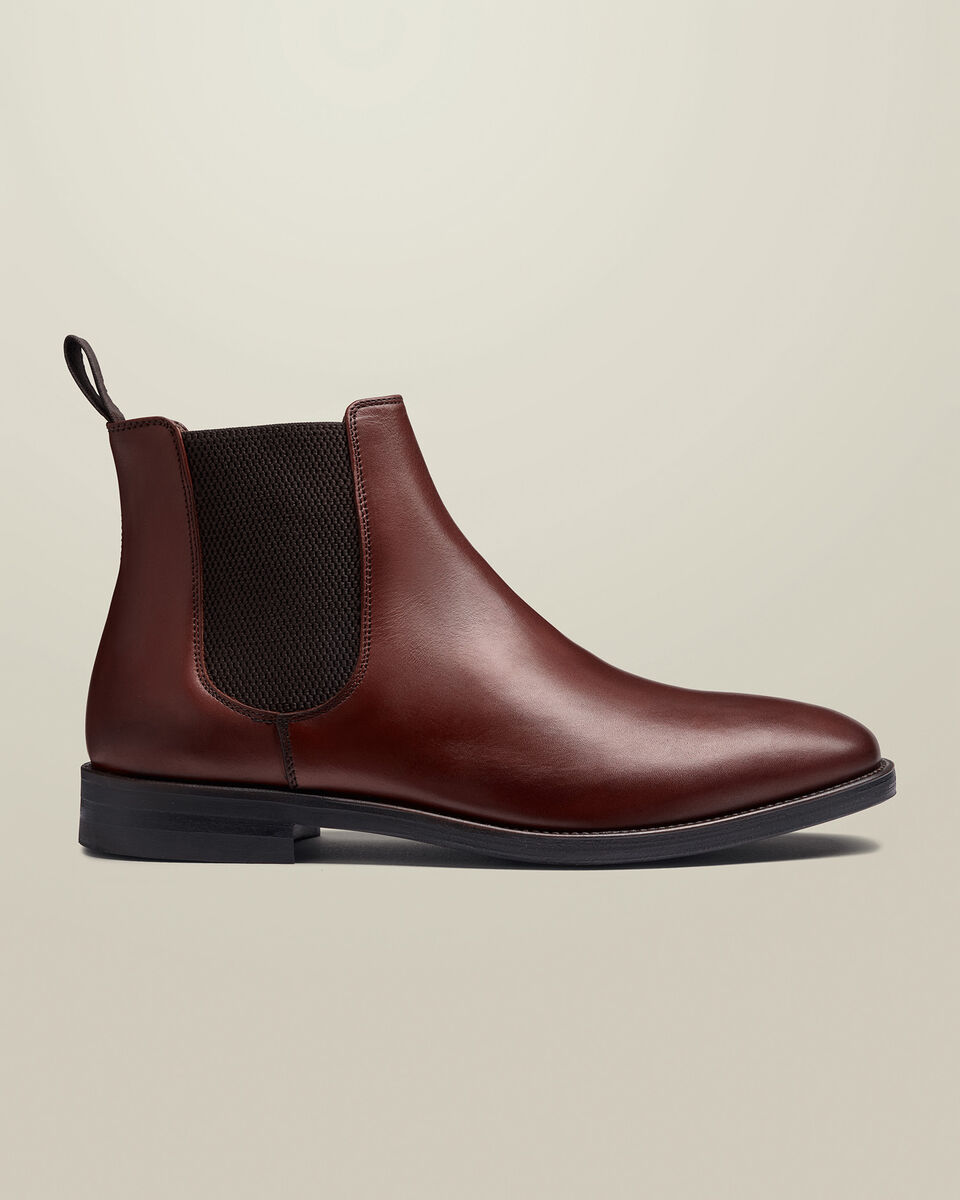 Leder Chelsea Laarzen &ndash; Kastanjebruin