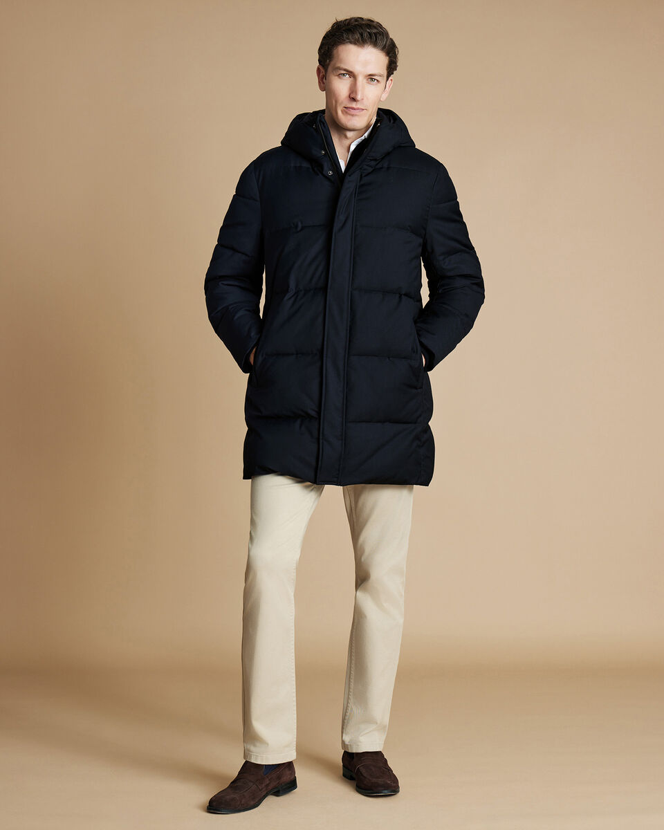 Navy Quilted Puffer Jacket